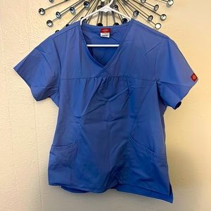 Light blue scrub top